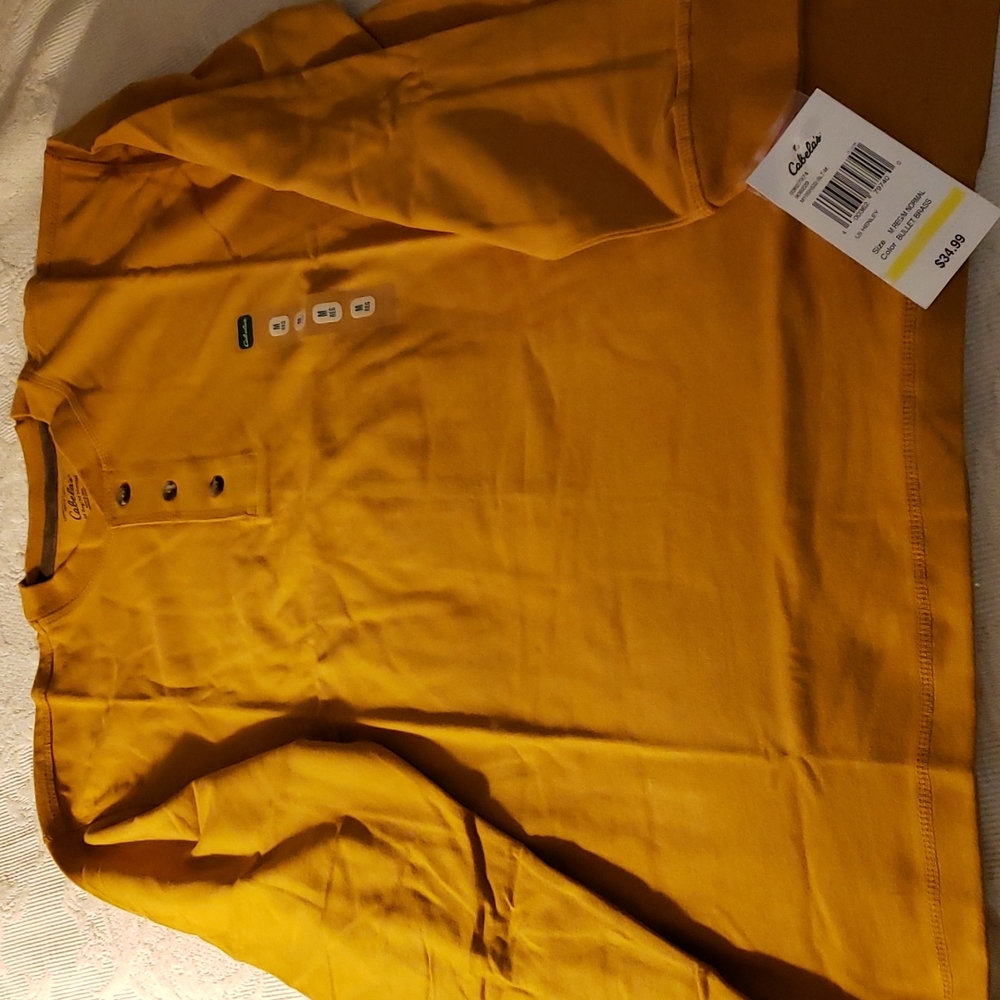 Mens long sleeve Henley shirt